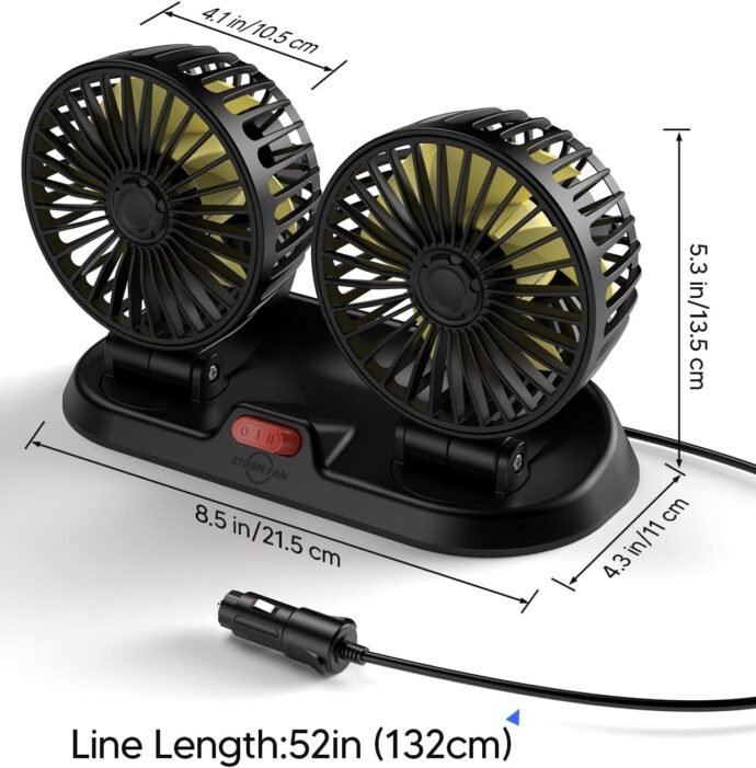 مروحة السيارة الأصلية 12 فولت ( ventilateur de voiture) - الصورة 3