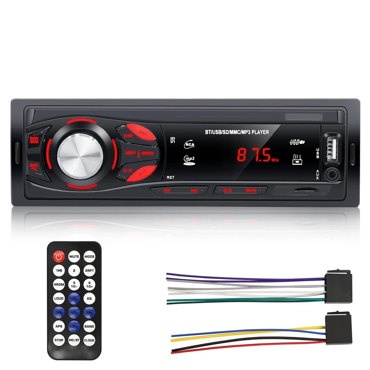 مذياع السيارة مزود بشاشة post bluetooth carte son forte 4x60 watts✅ - الصورة 7