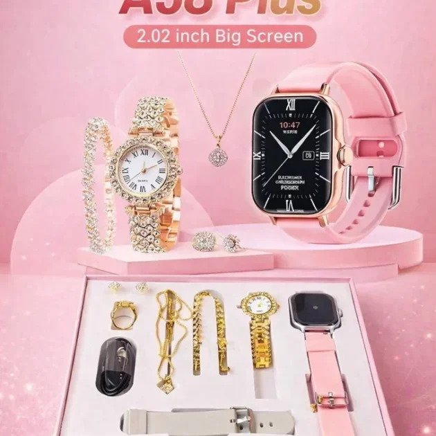 طقم الأناقة الكامل A58 Plus 8in1  مرصعة بالألماس