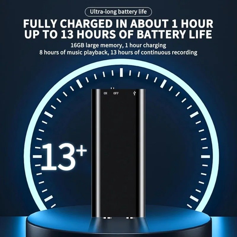 جهاز تسجيل الصوت بجودة عالية جدا (30 ساعة ) - الصورة 4
